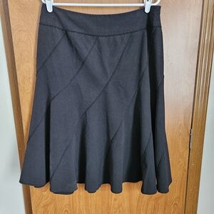 Larry Levine Elegant Black A-Line Skirt